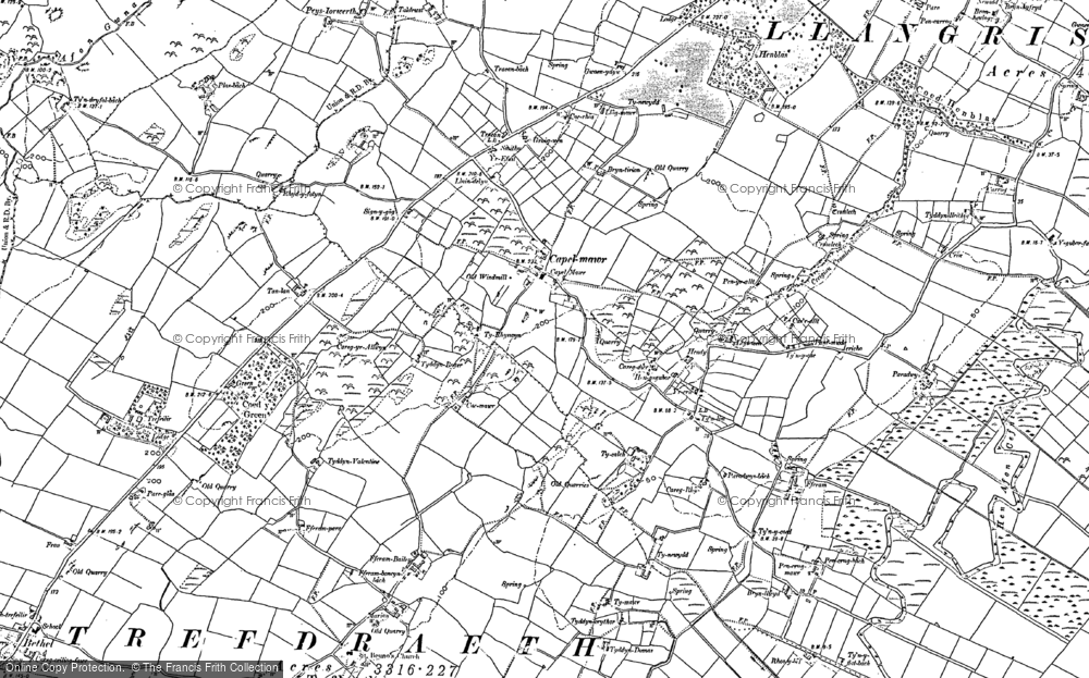 Old Map of Capel Mawr, 1888 in 1888