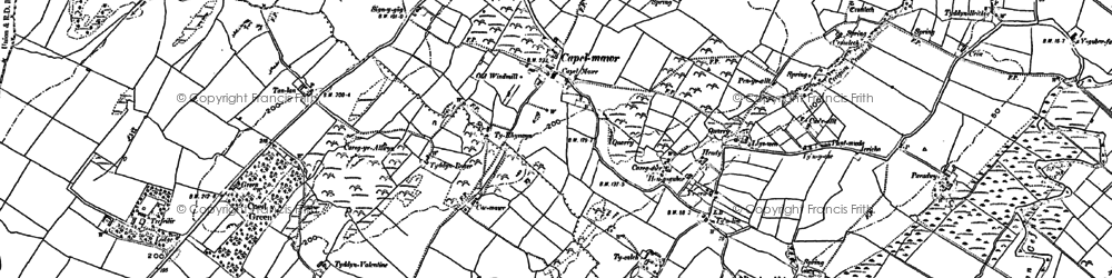 Old map of Capel Mawr in 1888