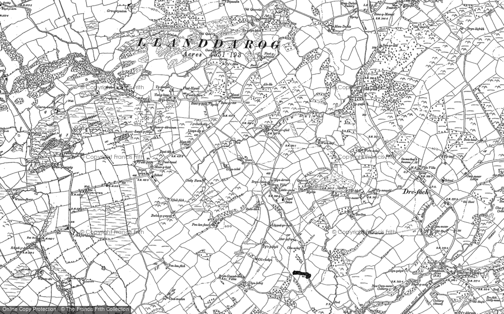 Old Map of Capel Seion, 1887 - 1888 in 1887