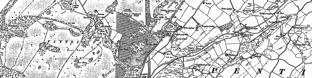 Old map of Capel-y-graig in 1899