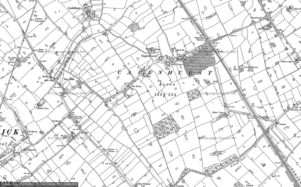 Old Map of Capenhurst, 1897 - 1909 in 1897