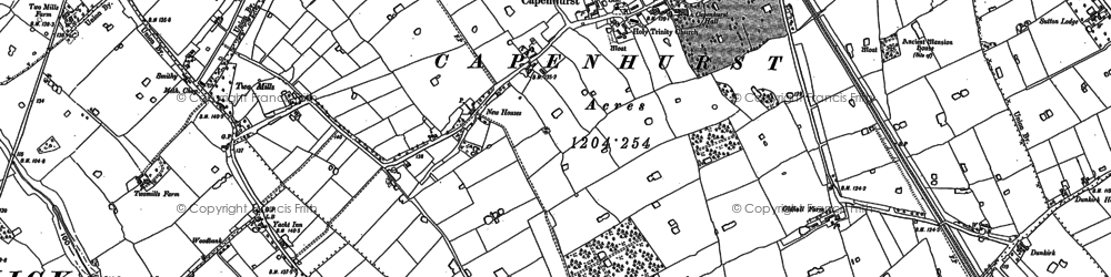 Old map of Capenhurst in 1897