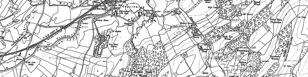 Old map of Capernwray in 1911