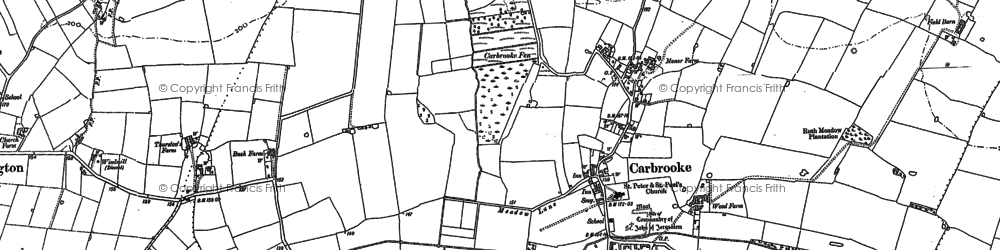 Old map of Caudlesprings in 1882