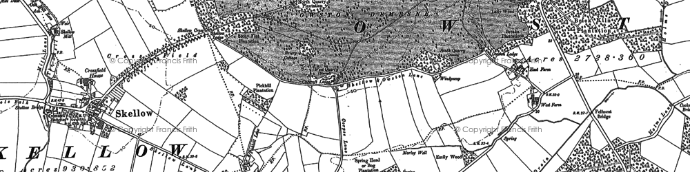 Old map of Carcroft in 1891