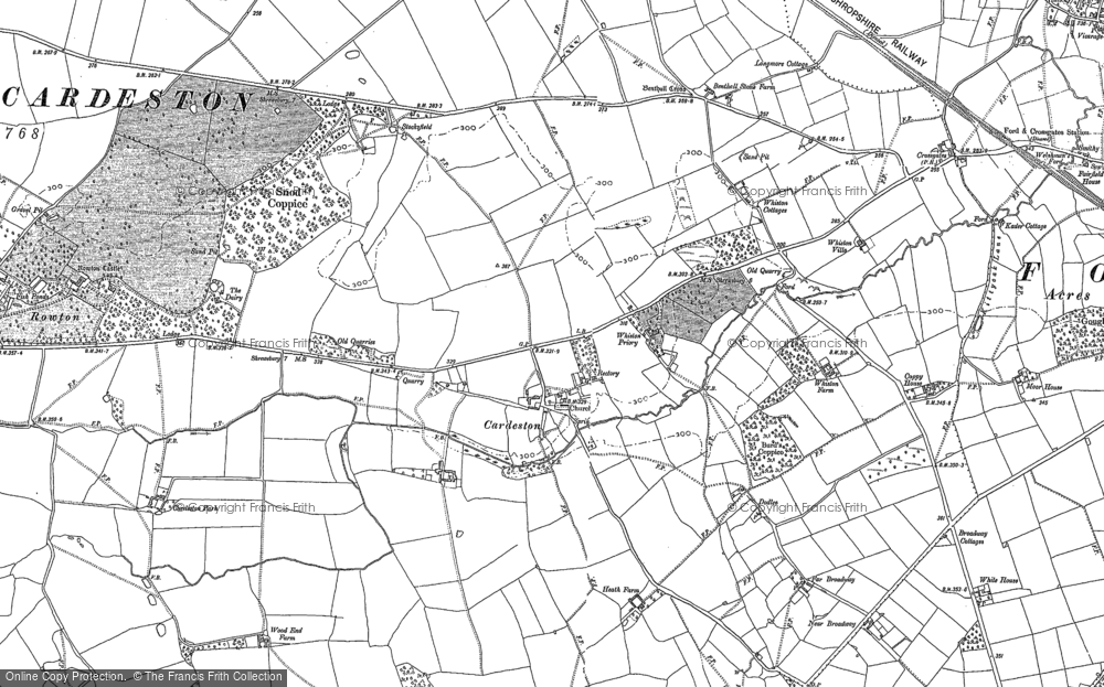 Old Map of Cardeston, 1881 in 1881