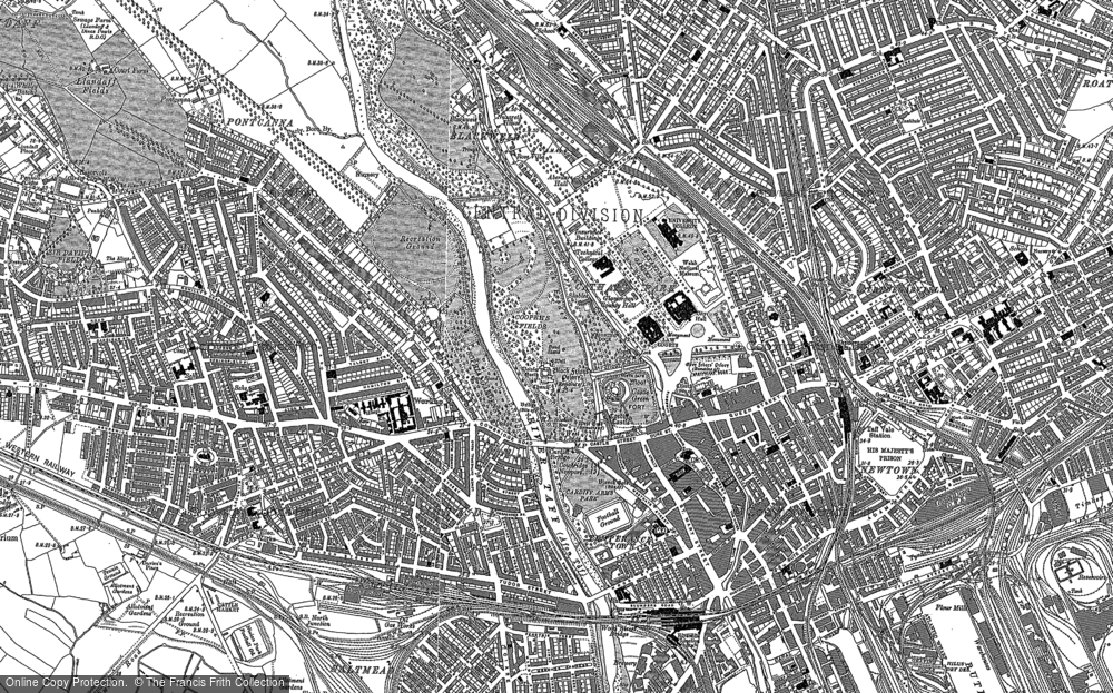 Old Map of Cardiff, 1899 - 1916 in 1899