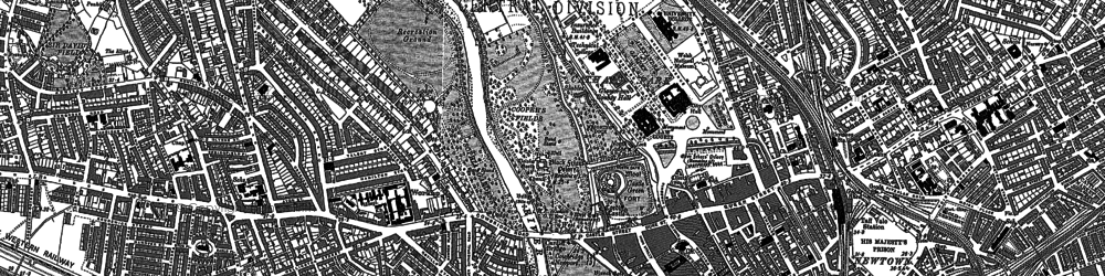 Old map of Pontcanna in 1899