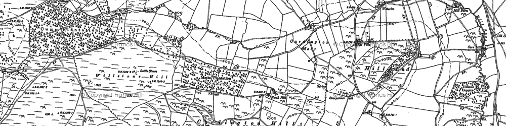 Old map of Cardington Moor in 1882