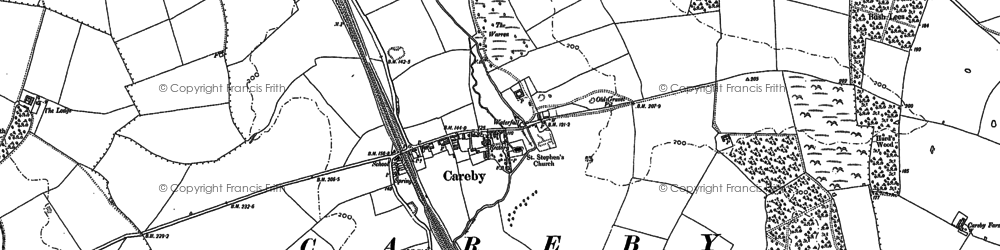Old map of Careby in 1886