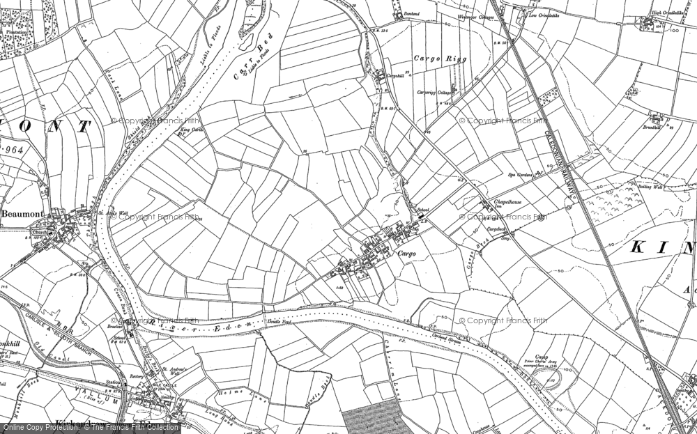 Old Map of Cargo, 1888 - 1899 in 1888