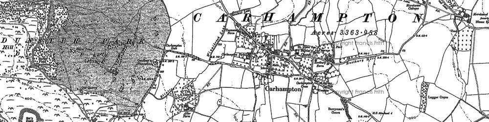 Old map of Carhampton in 1887