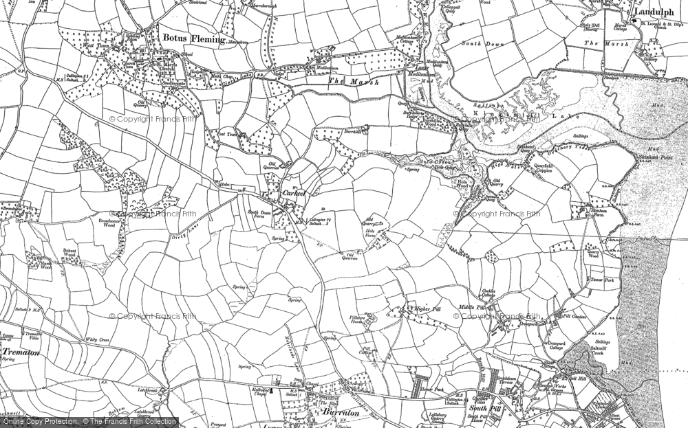Old Map of Carkeel, 1865 - 1905 in 1865