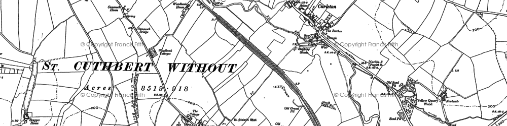 Old map of Carleton in 1899