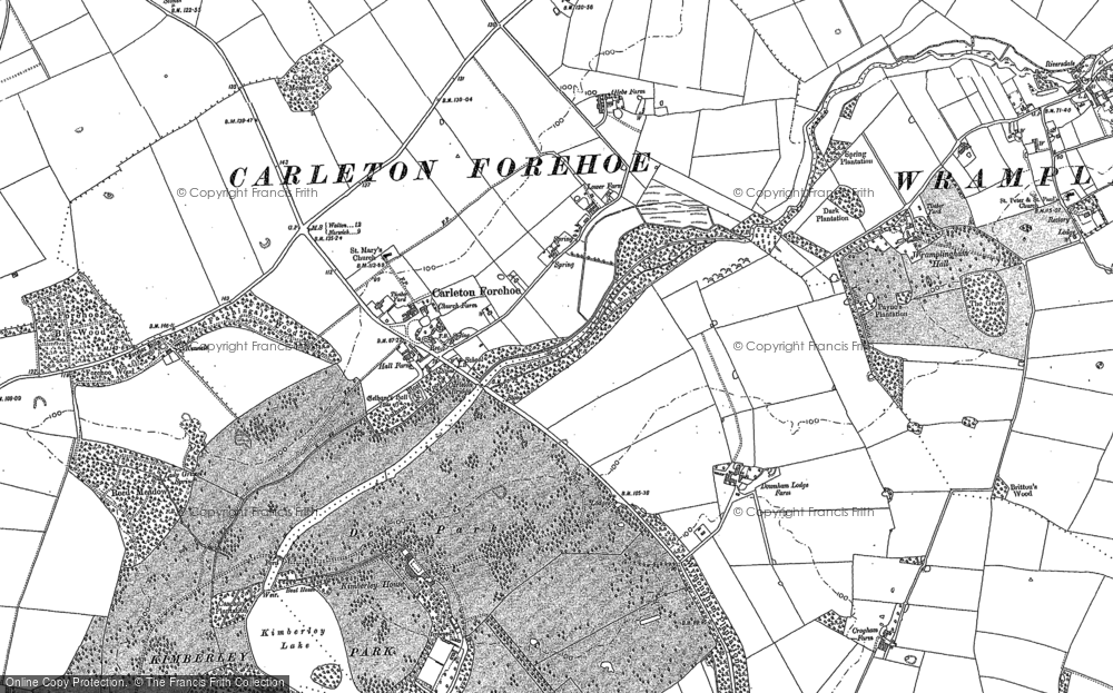 Old Map of Carleton Forehoe, 1882 in 1882