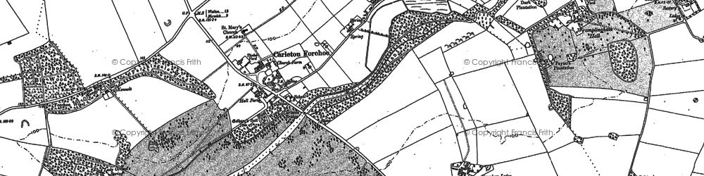 Old map of Carleton Forehoe in 1882