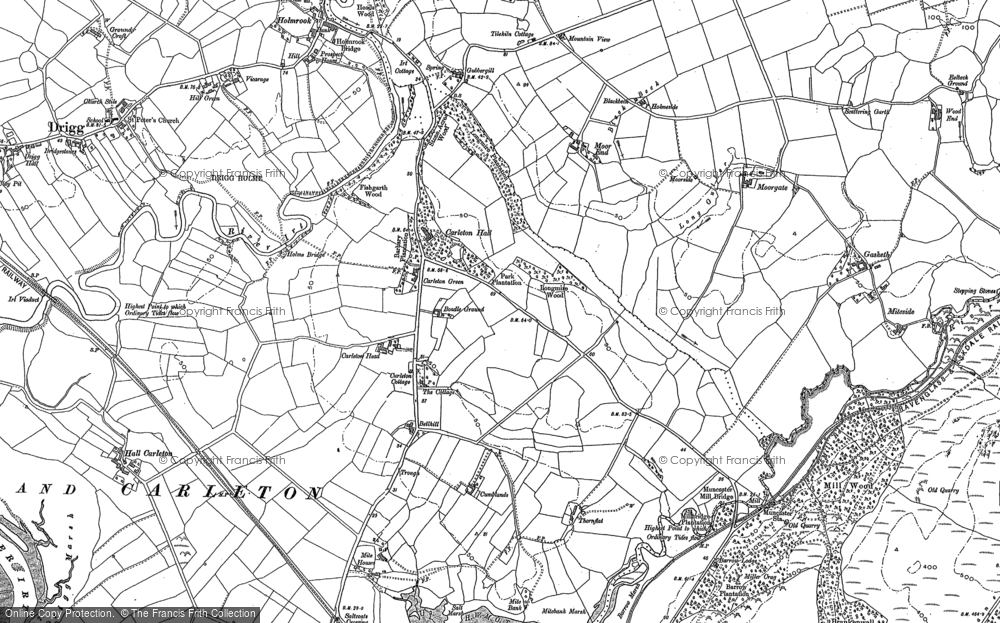 Old Map of Historic Map covering Boadle Ground in 1898