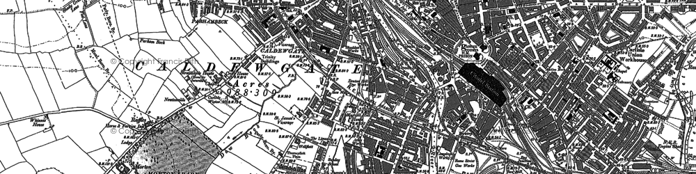 Old map of Longsowerby in 1899