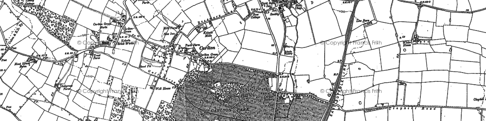 Old map of Carlton in 1882