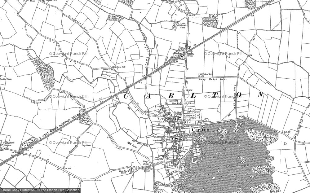 Old Map of Carlton, 1888 in 1888