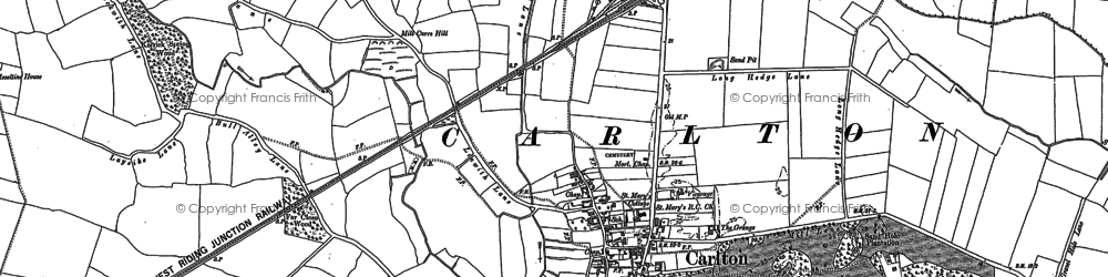 Old map of Carlton in 1888