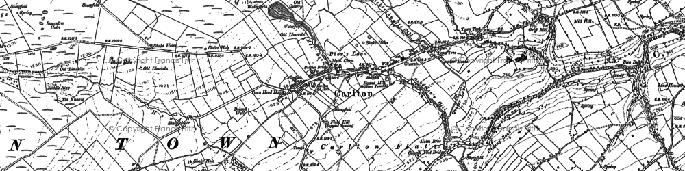 Old map of Carlton in 1891