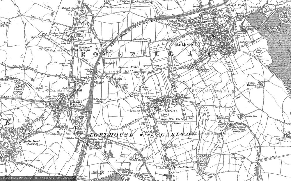 Old Map of Historic Map covering Ouzlewell Green in 1892