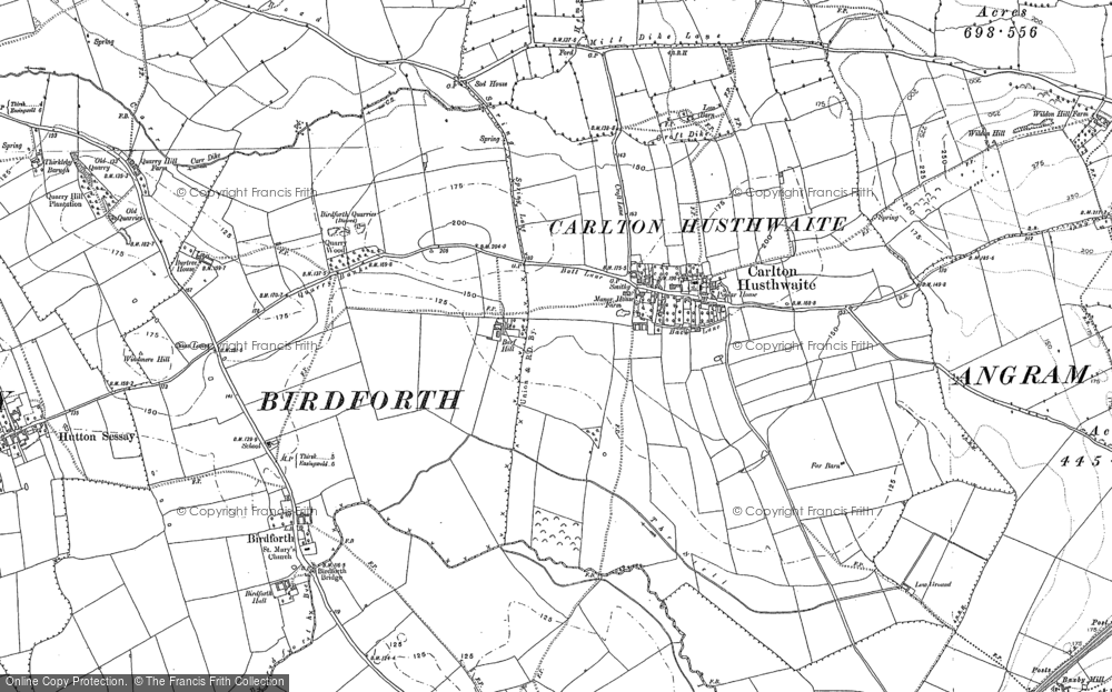 Old Map of Carlton Husthwaite, 1890 - 1891 in 1890
