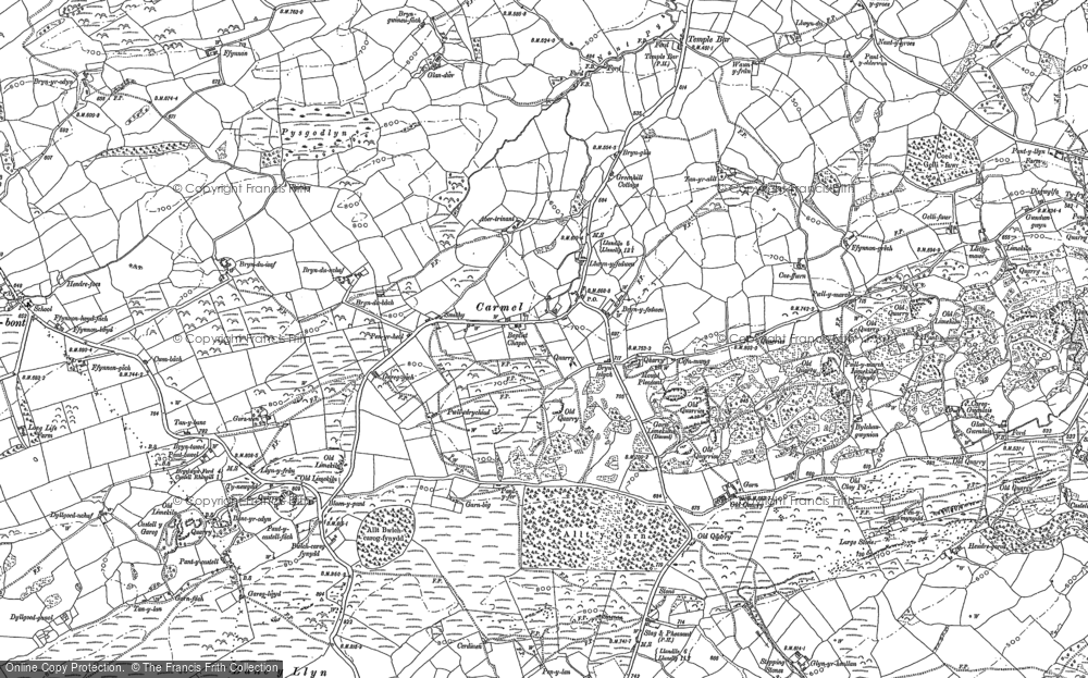 Old Map of Carmel, 1877 - 1886 in 1877