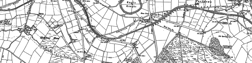 Old map of Carminow Cross in 1881