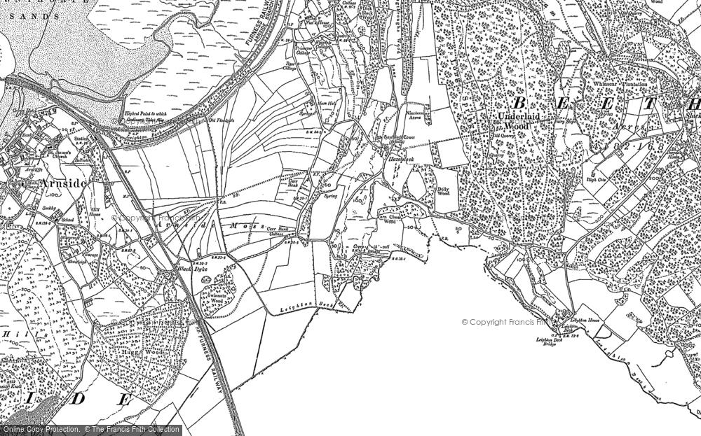 Old Map of Carr Bank, 1911 - 1912 in 1911