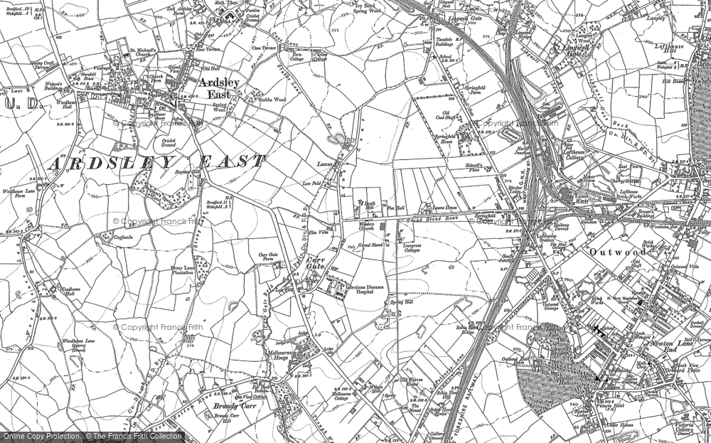Old Map of Carr Gate, 1892 in 1892
