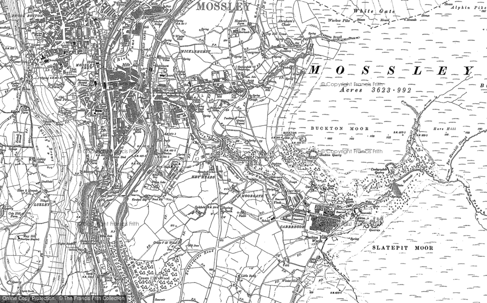 Old Map of Historic Map covering Buckton Castle in 1891