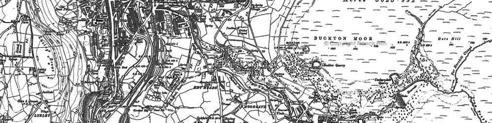 Old map of Buckton Vale in 1891