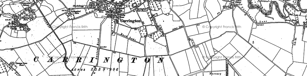 Old map of Carrington in 1894