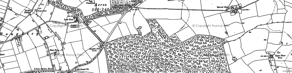 Old map of Whitehouse Common in 1887