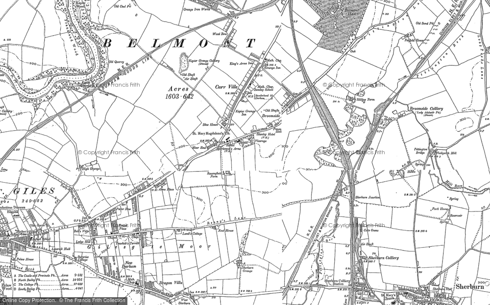 Old Map of Historic Map covering Moor End in 1895