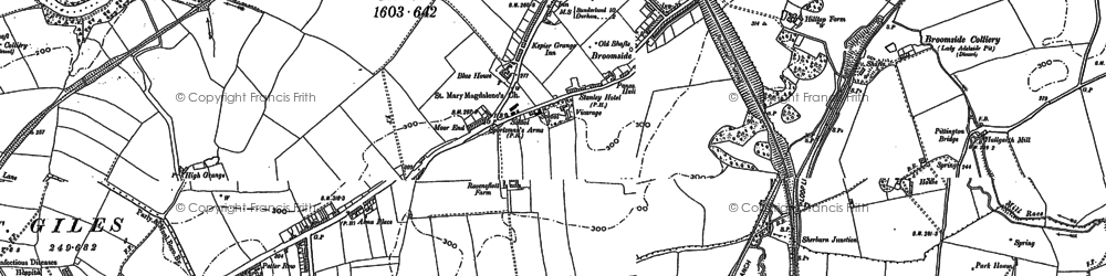 Old map of Moor End in 1895