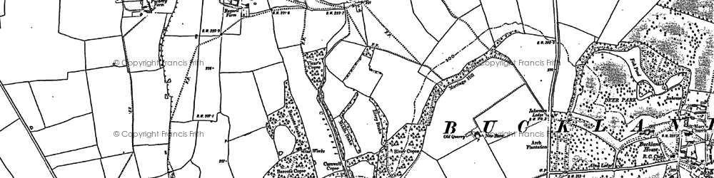 Old map of Buckland Warren in 1910