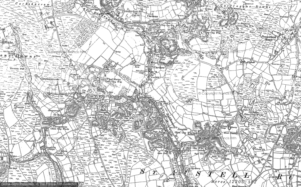 Old Map of Carthew, 1881 - 1906 in 1881