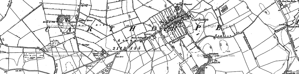 Old map of Carthorpe in 1891