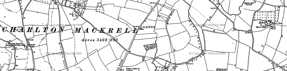 Old map of Cary Fitzpaine in 1885
