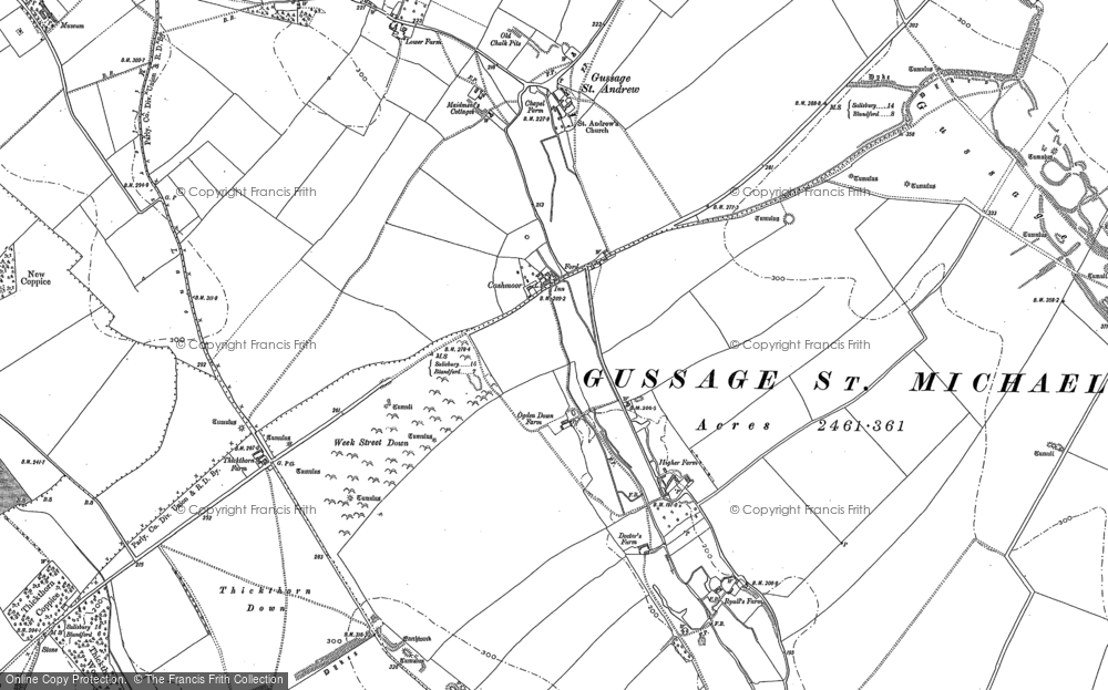 Old Map of Cashmoor, 1886 in 1886