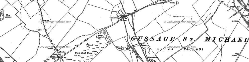 Old map of Cashmoor in 1886
