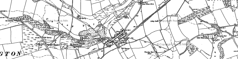 Old map of Cassop in 1896
