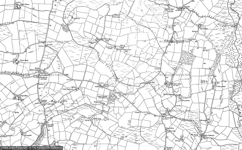 Old Map of Castell Flemish, 1887 in 1887