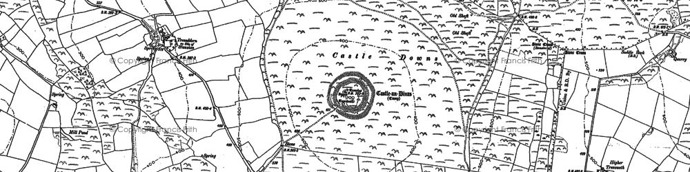 Old map of Black-acre in 1880