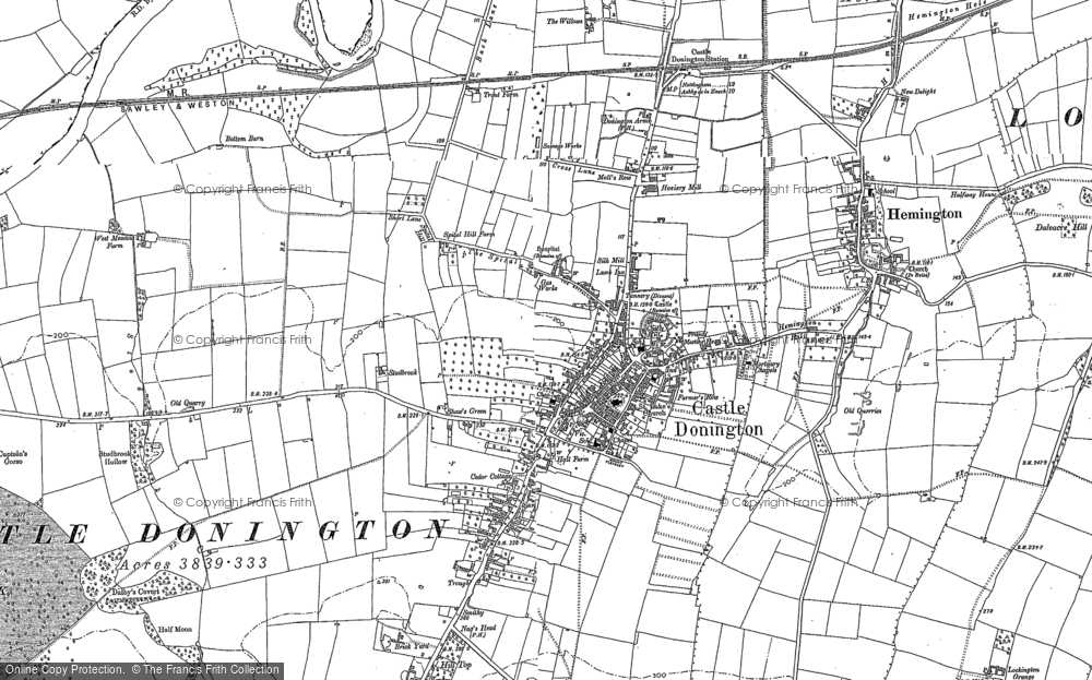 Old Map of Castle Donington, 1899 - 1901 in 1899