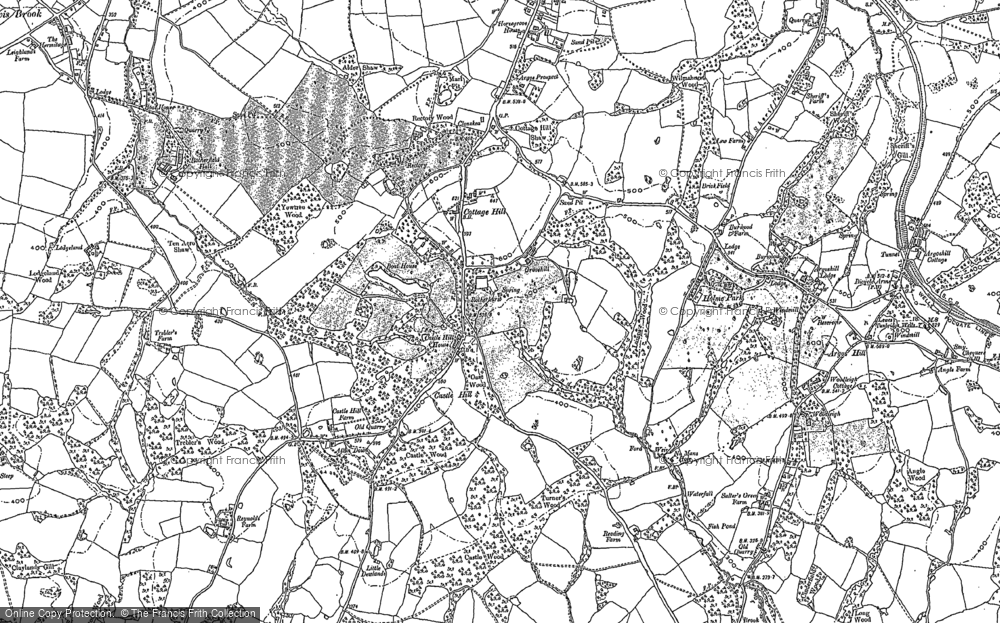 Old Map of Castle Hill, 1897 in 1897