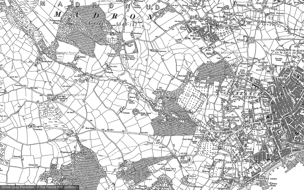 Old Map of Castle Horneck, 1906 in 1906